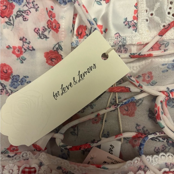 NWT for love and lemons floral slip dress - Picture 16 of 16